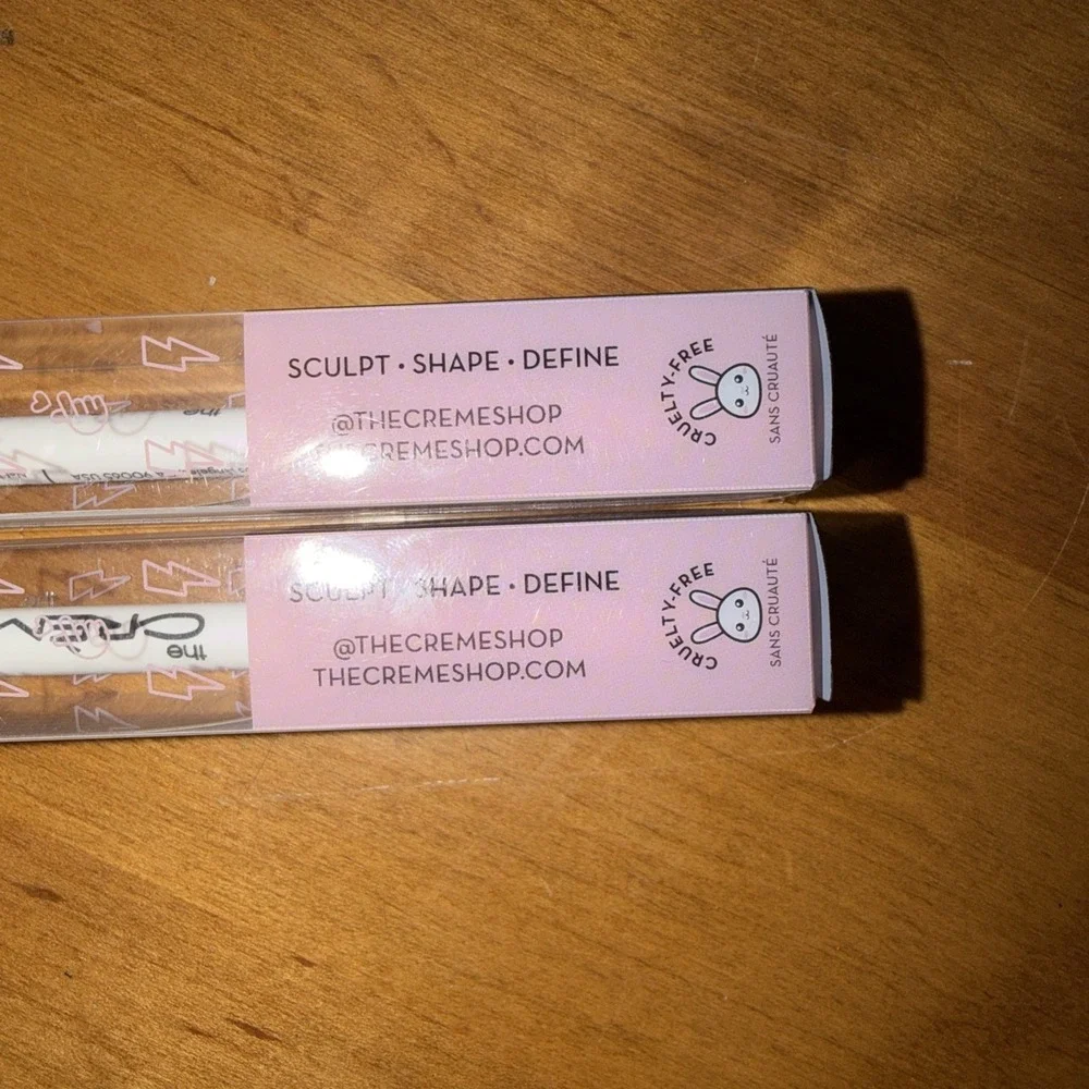 The Creme Shop Micro Brow Pencil & Spoolie-Ultra Fine 2 in 1 Granite LOT OF 2